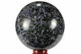 Polished, Indigo Gabbro Sphere - Madagascar #96005-1